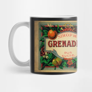 Retro poster - pub - vintage - Grenadine syrup - Fruit - Mug